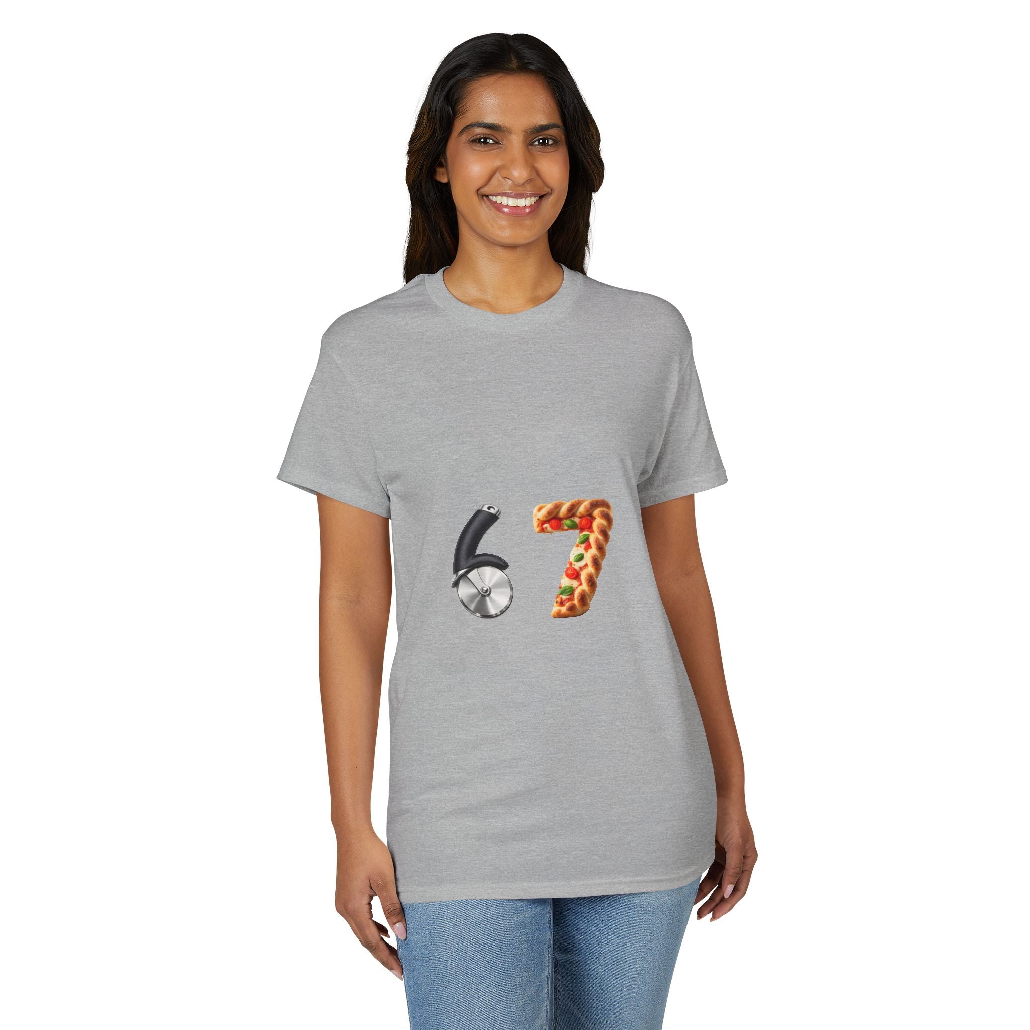 67 Pizza Slice & Wheel Graphic T-Shirt