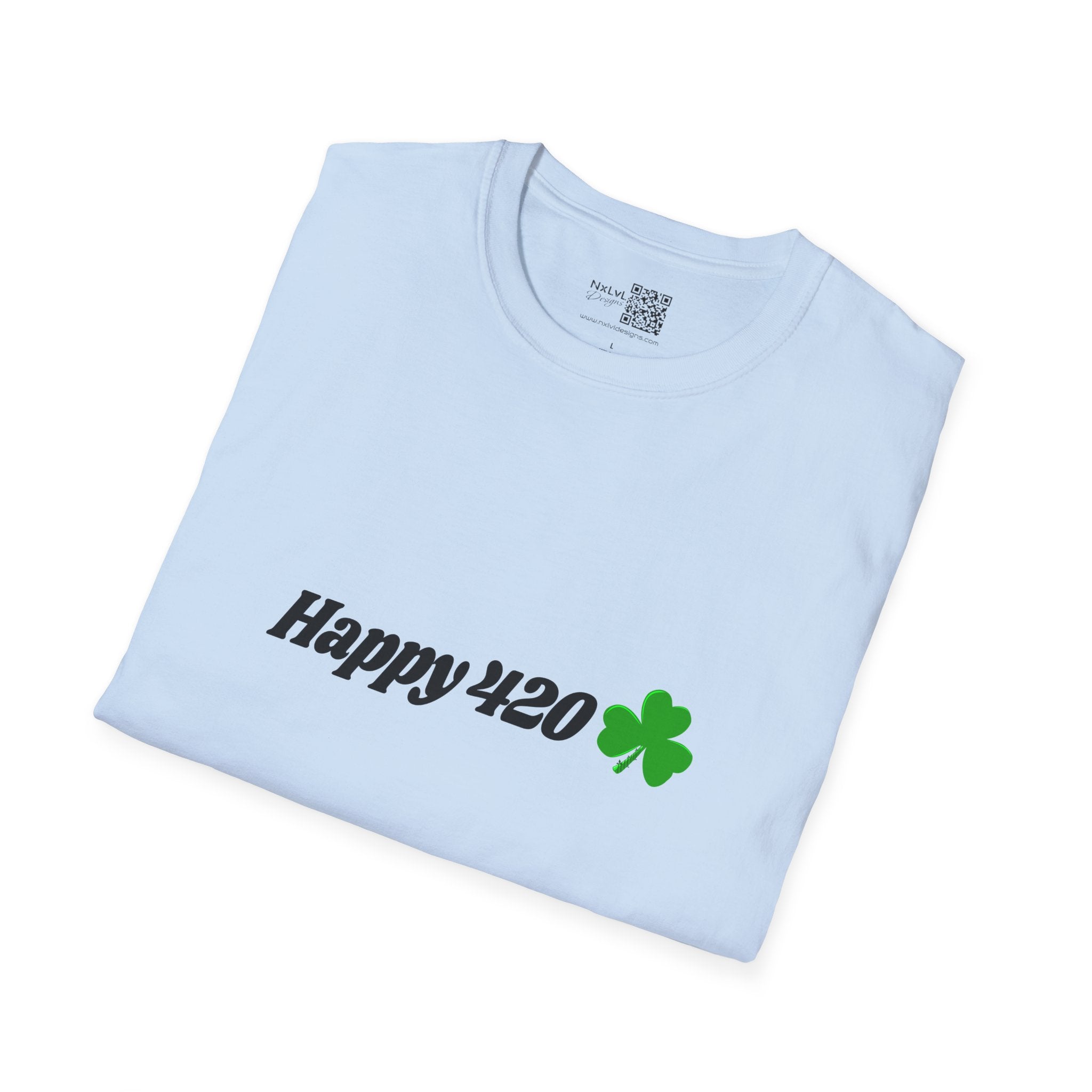 Happy 420 Irish Pride Unisex Softstyle Gildan64000 T-Shirt