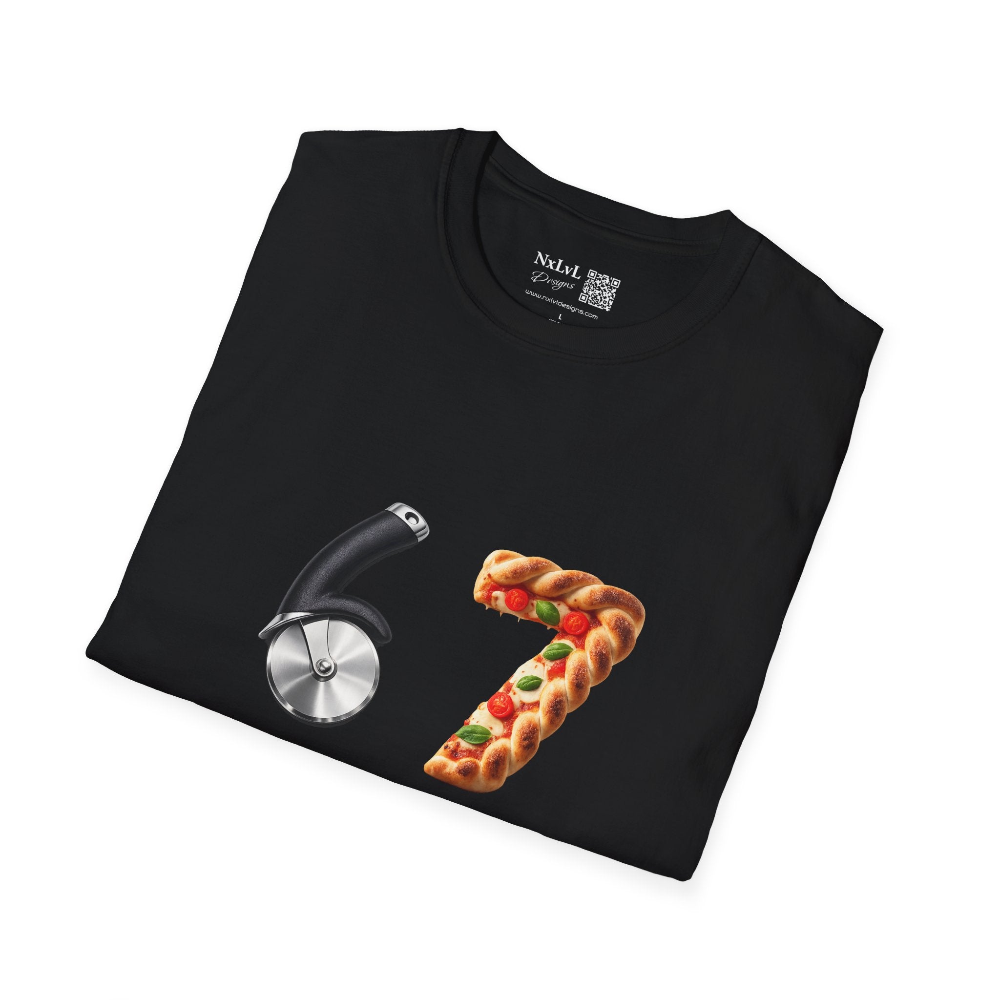Pizza & Pizza Cutter '67' T-Shirt — Funny Pizza Lover Graphic Tee