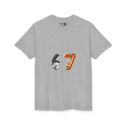 67 Pizza Slice & Wheel Graphic T-Shirt