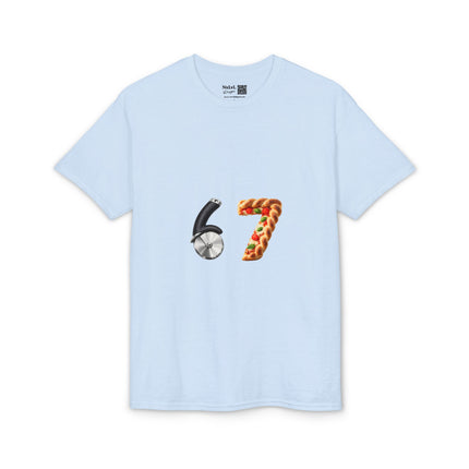 67 Pizza Slice & Wheel Graphic T-Shirt