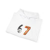 67 Graphic Hoodie — Retro Number Design (Soccer & Pizza Motif)