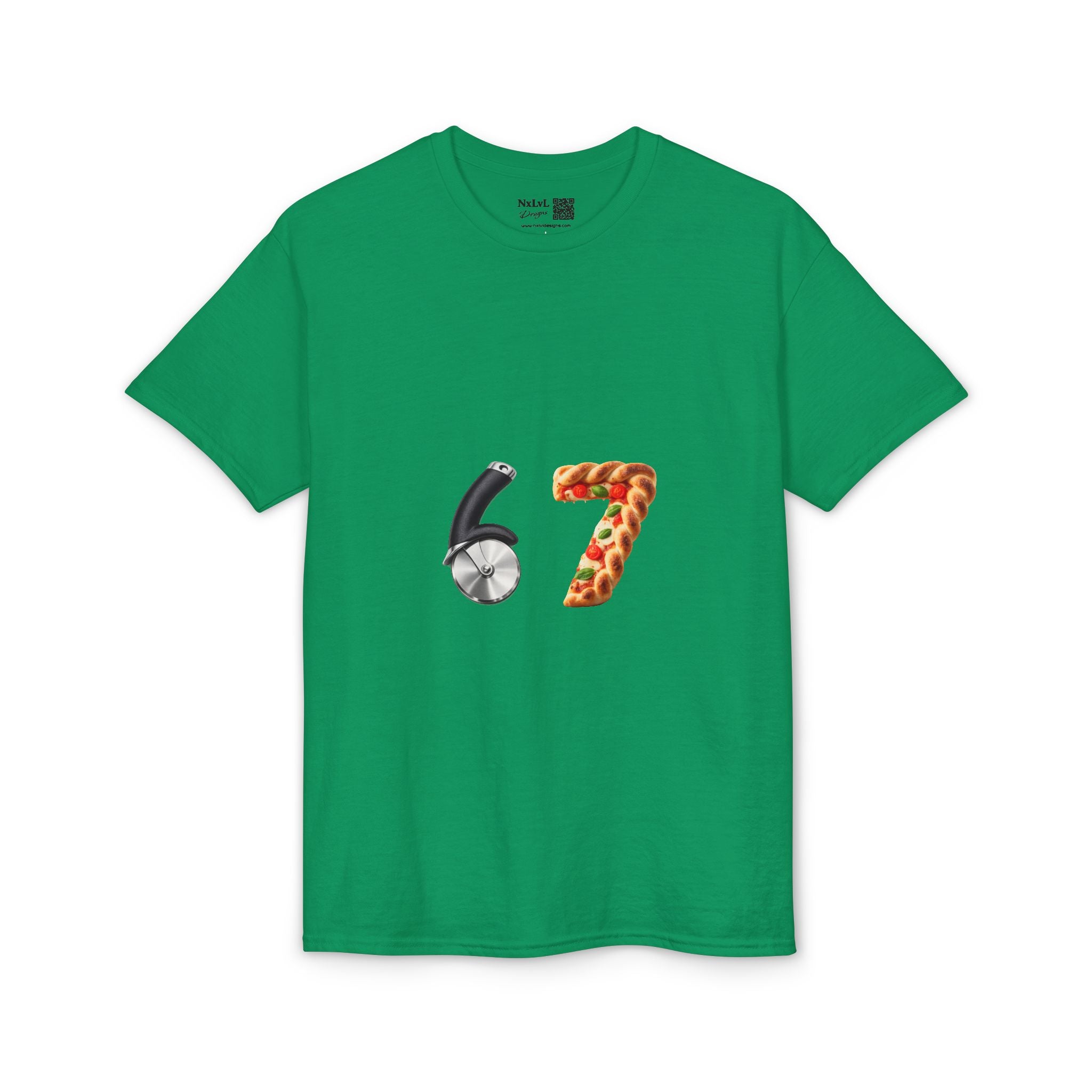 67 Pizza Slice & Wheel Graphic T-Shirt