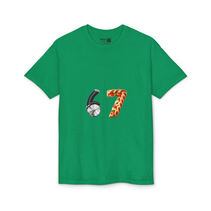 67 Pizza Slice & Wheel Graphic T-Shirt