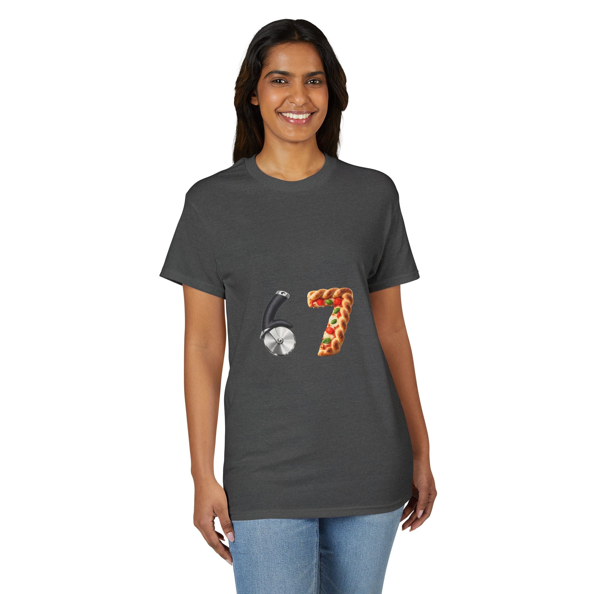 67 Pizza Slice & Wheel Graphic T-Shirt