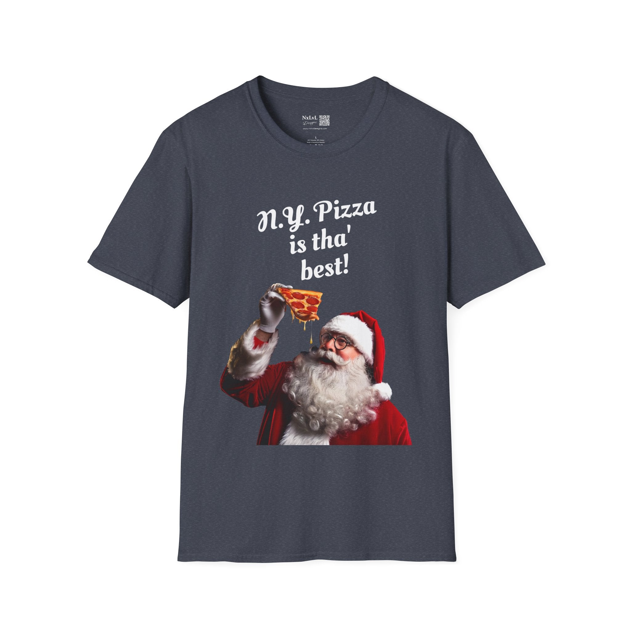 Santa eating a roni slice shirt