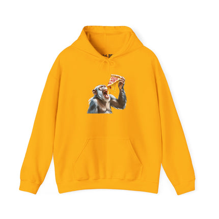 Chimp Eating A Slice of Roni Pizza Hoodie