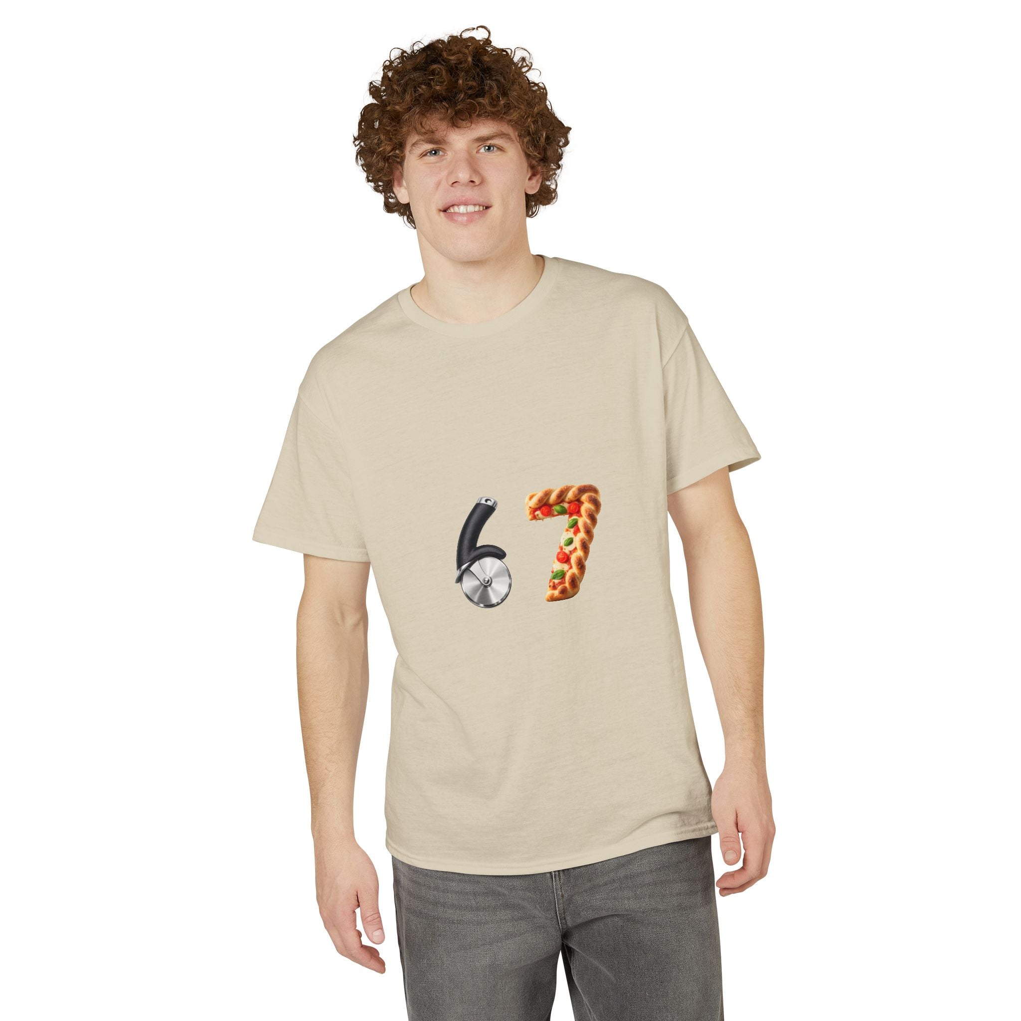 67 Pizza Slice & Wheel Graphic T-Shirt