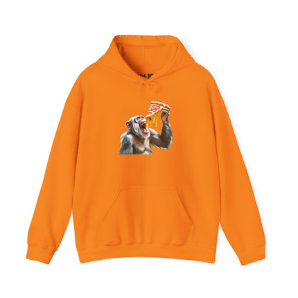 Chimp Eating A Slice of Roni Pizza Hoodie