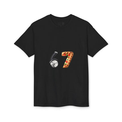 67 Pizza Slice & Wheel Graphic T-Shirt