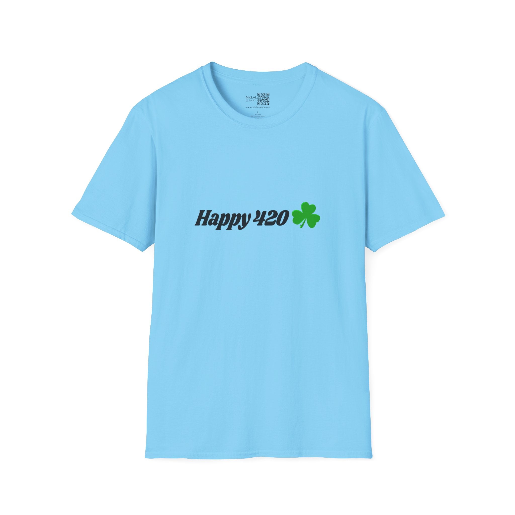 Happy 420 Irish Pride Unisex Softstyle Gildan64000 T-Shirt