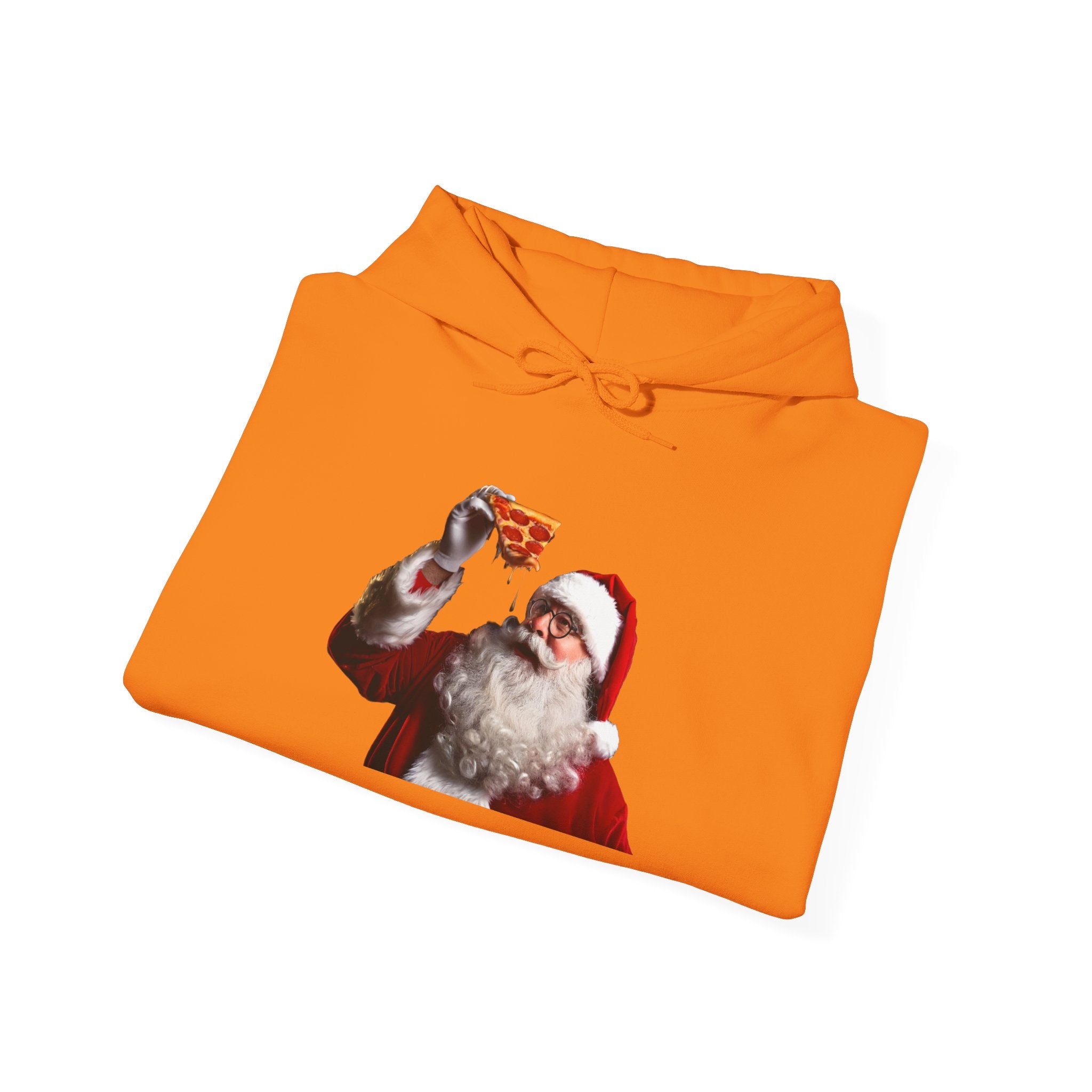 Santa Eating Pepperoni Pizza Hoodie