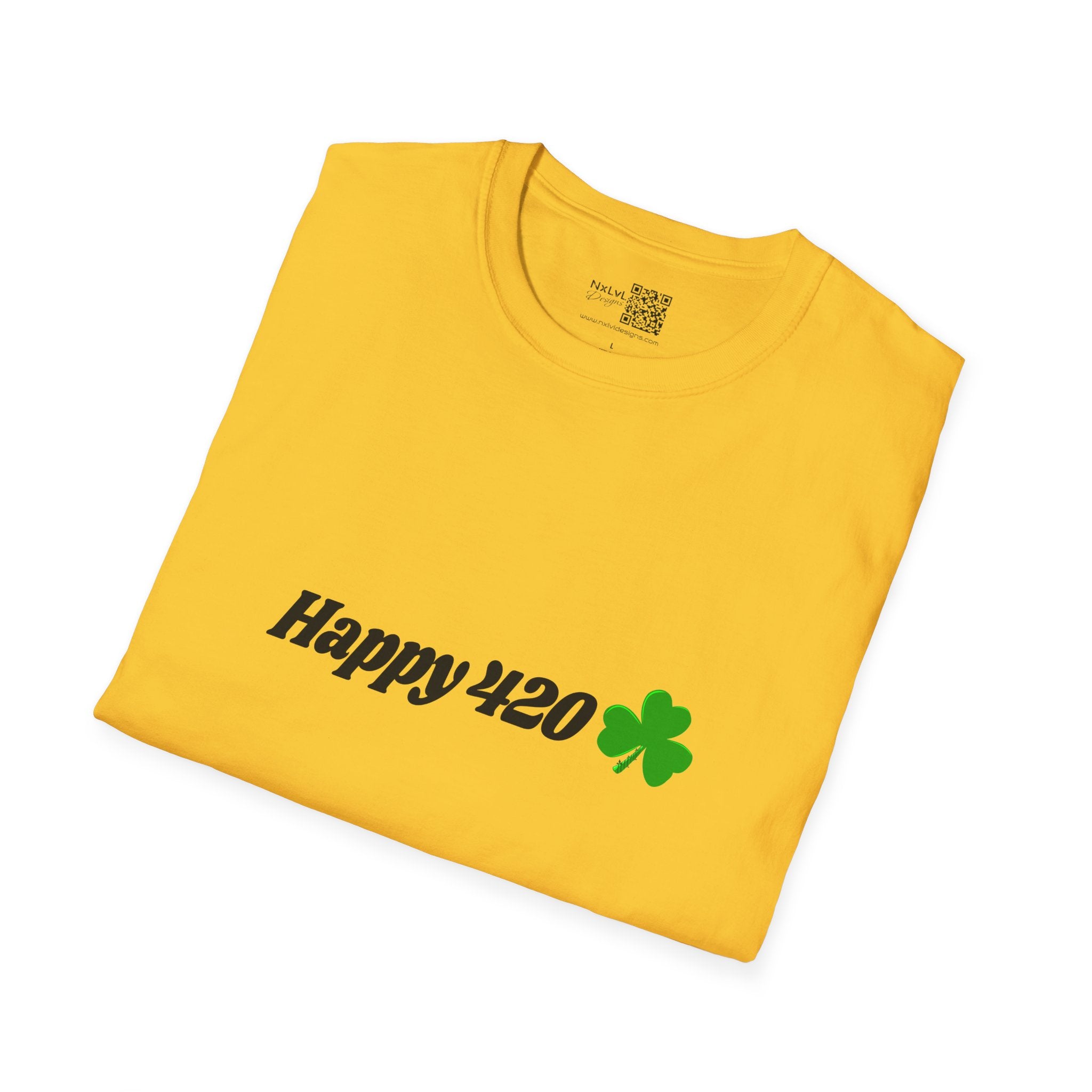 Happy 420 Irish Pride Unisex Softstyle Gildan64000 T-Shirt