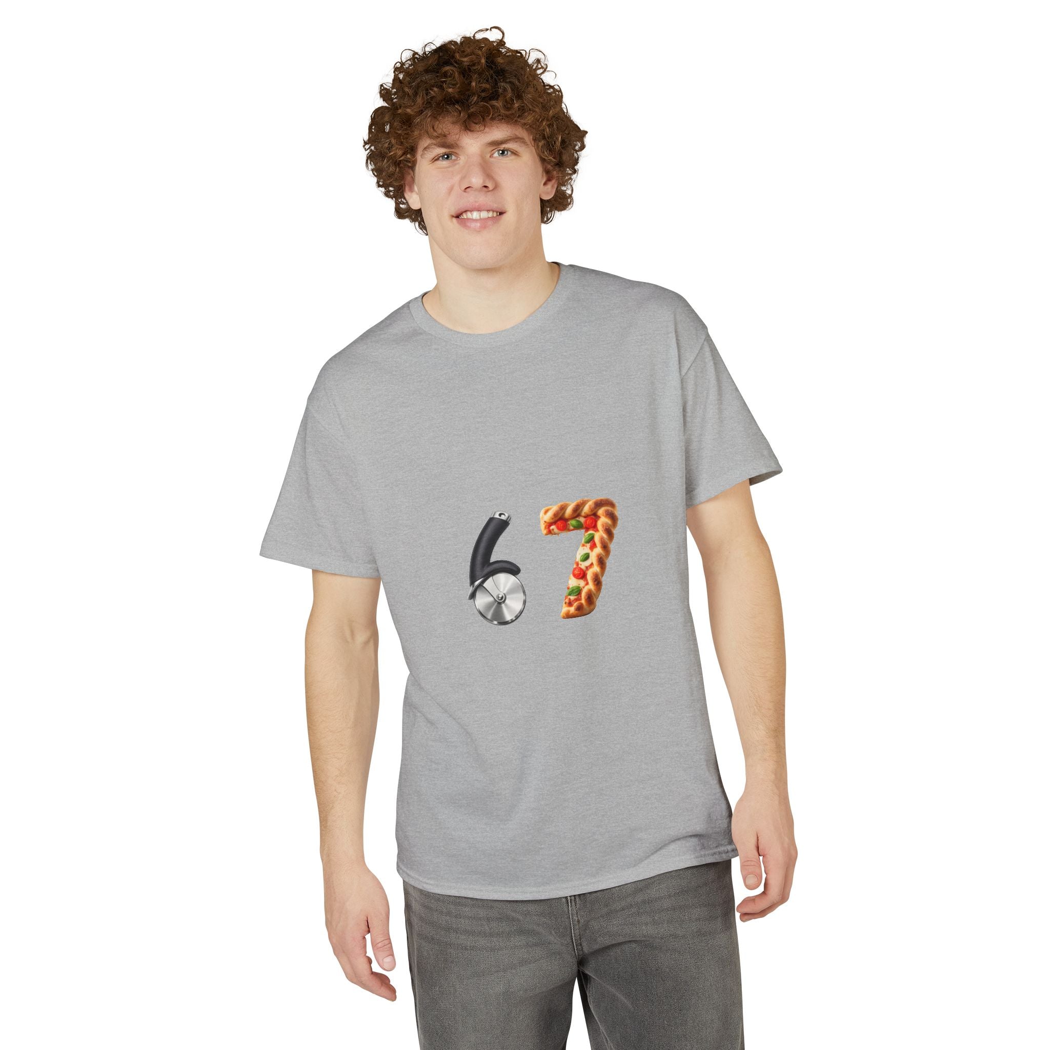 67 Pizza Slice & Wheel Graphic T-Shirt