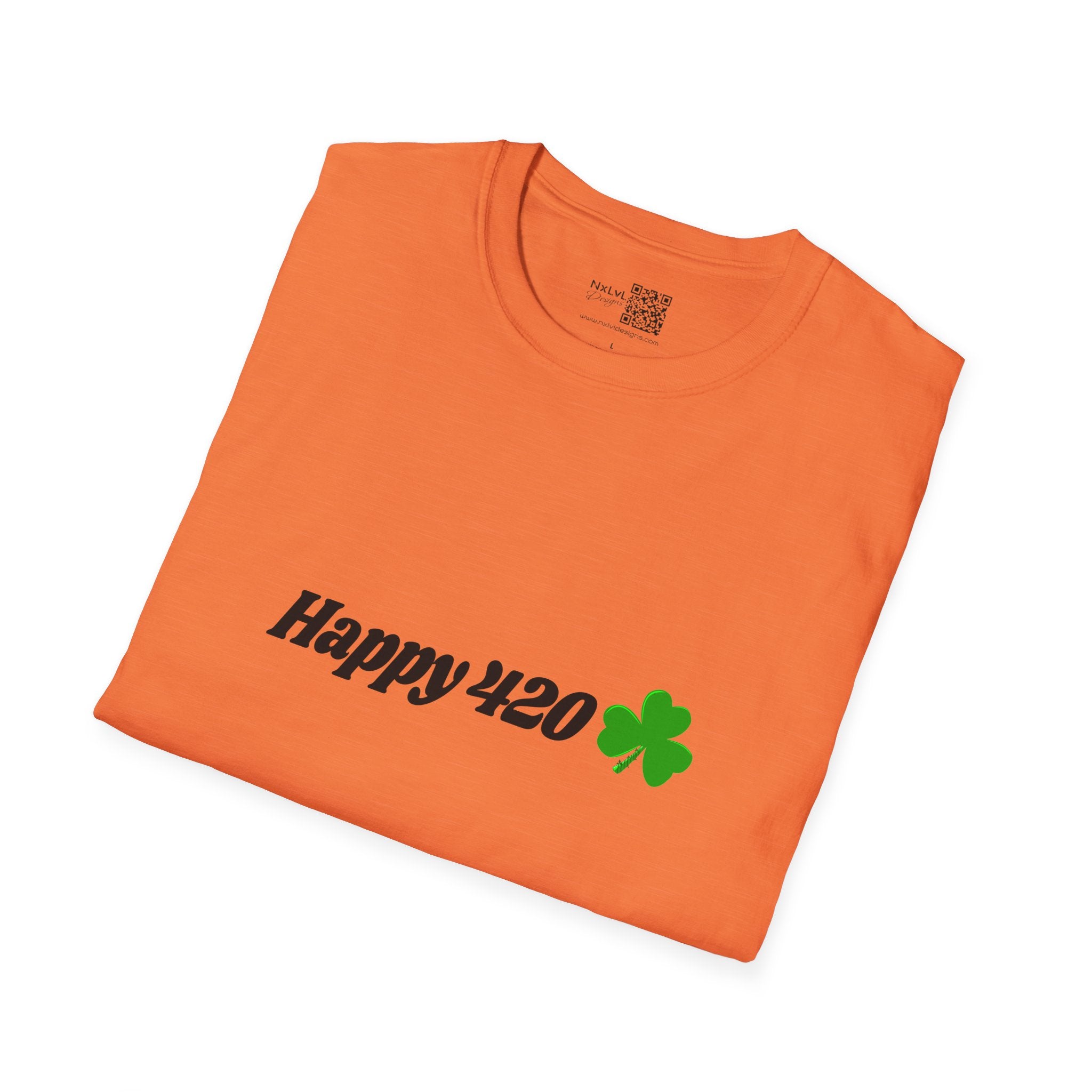 Happy 420 Irish Pride Unisex Softstyle Gildan64000 T-Shirt