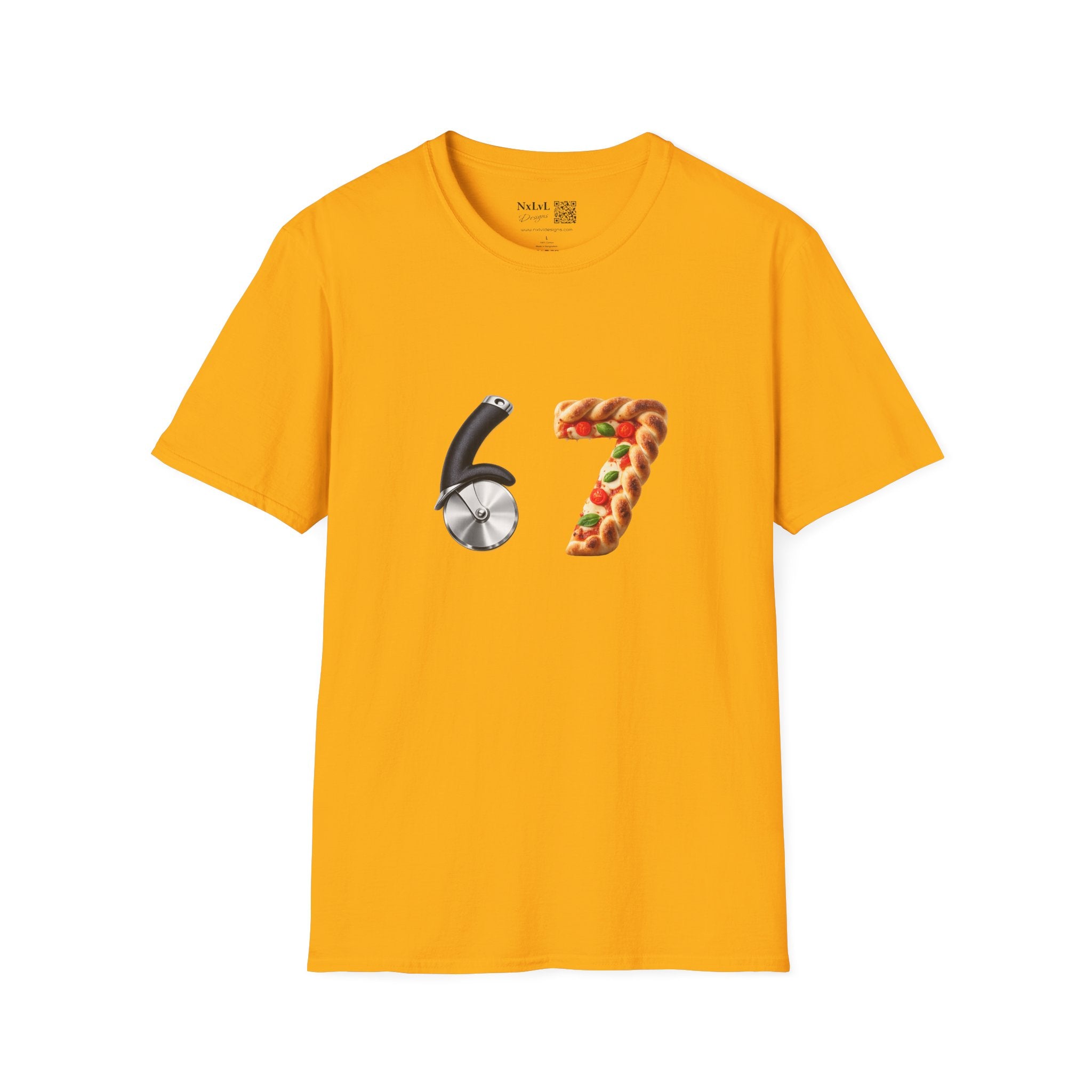 Pizza & Pizza Cutter '67' T-Shirt — Funny Pizza Lover Graphic Tee