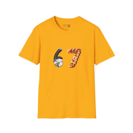 Pizza & Pizza Cutter '67' T-Shirt — Funny Pizza Lover Graphic Tee