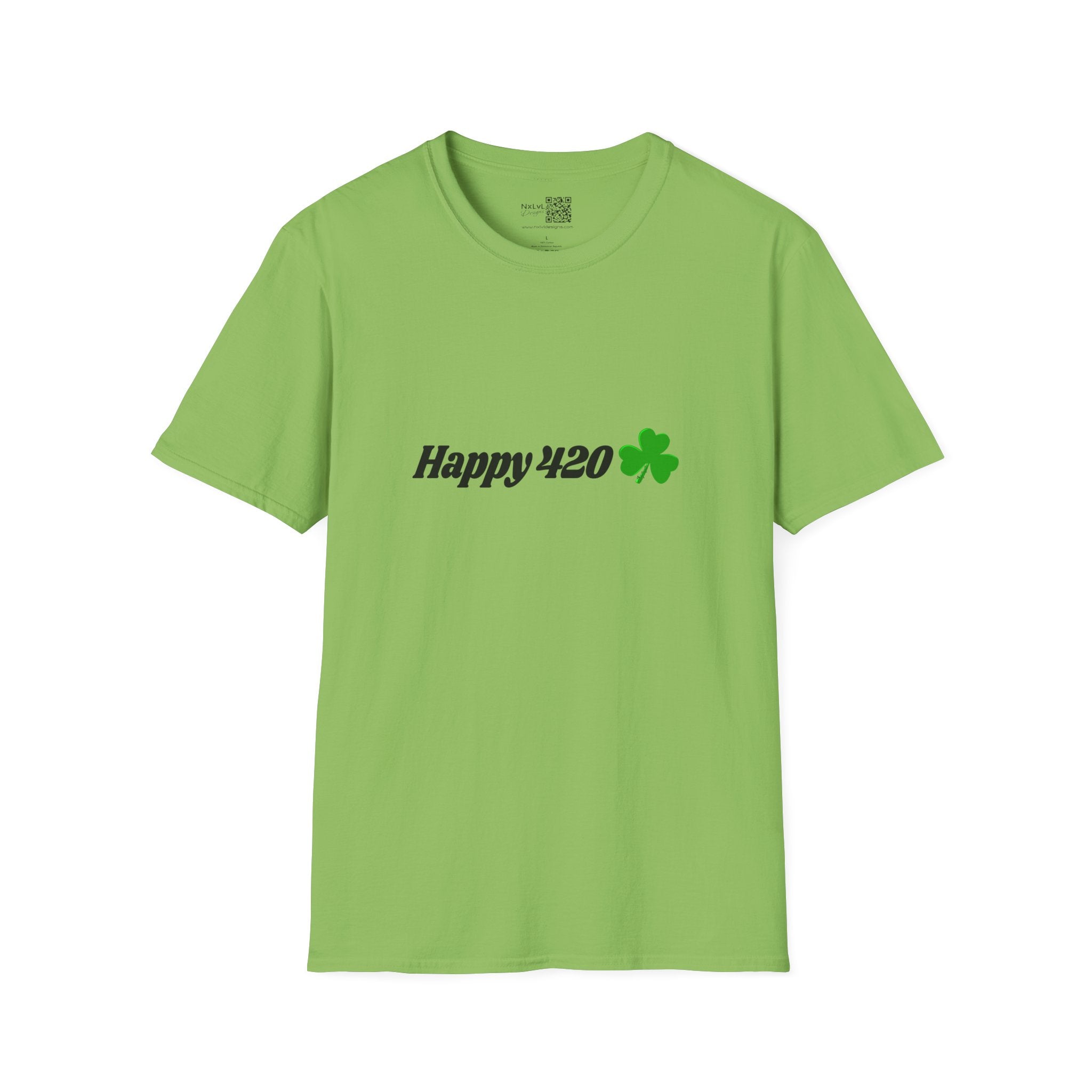 Happy 420 Irish Pride Unisex Softstyle Gildan64000 T-Shirt