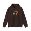 67 Graphic Hoodie — Retro Number Design (Soccer & Pizza Motif)