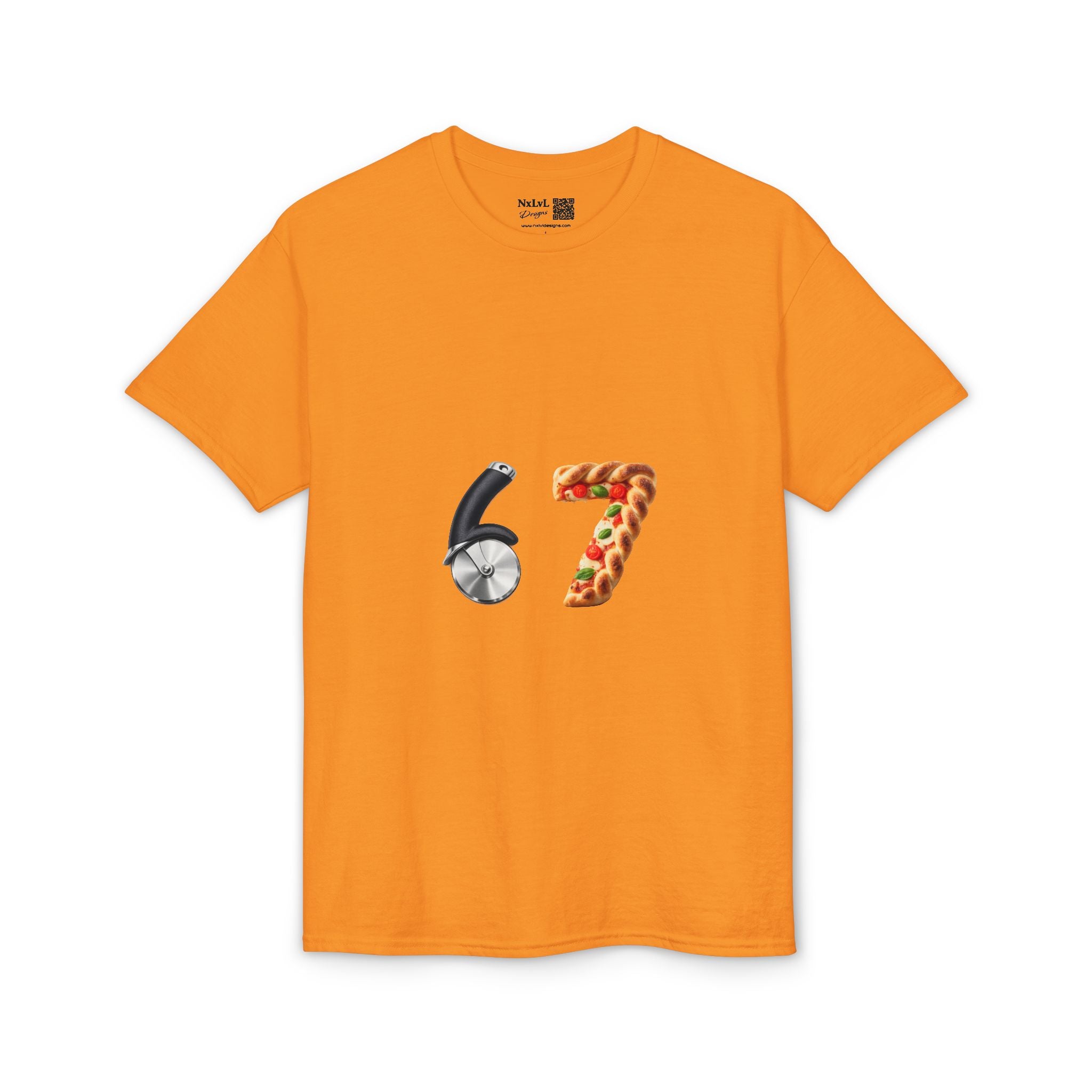 67 Pizza Slice & Wheel Graphic T-Shirt
