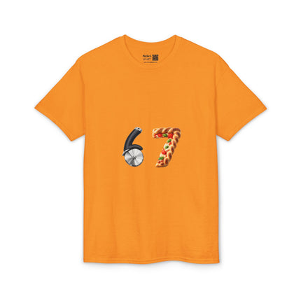 67 Pizza Slice & Wheel Graphic T-Shirt