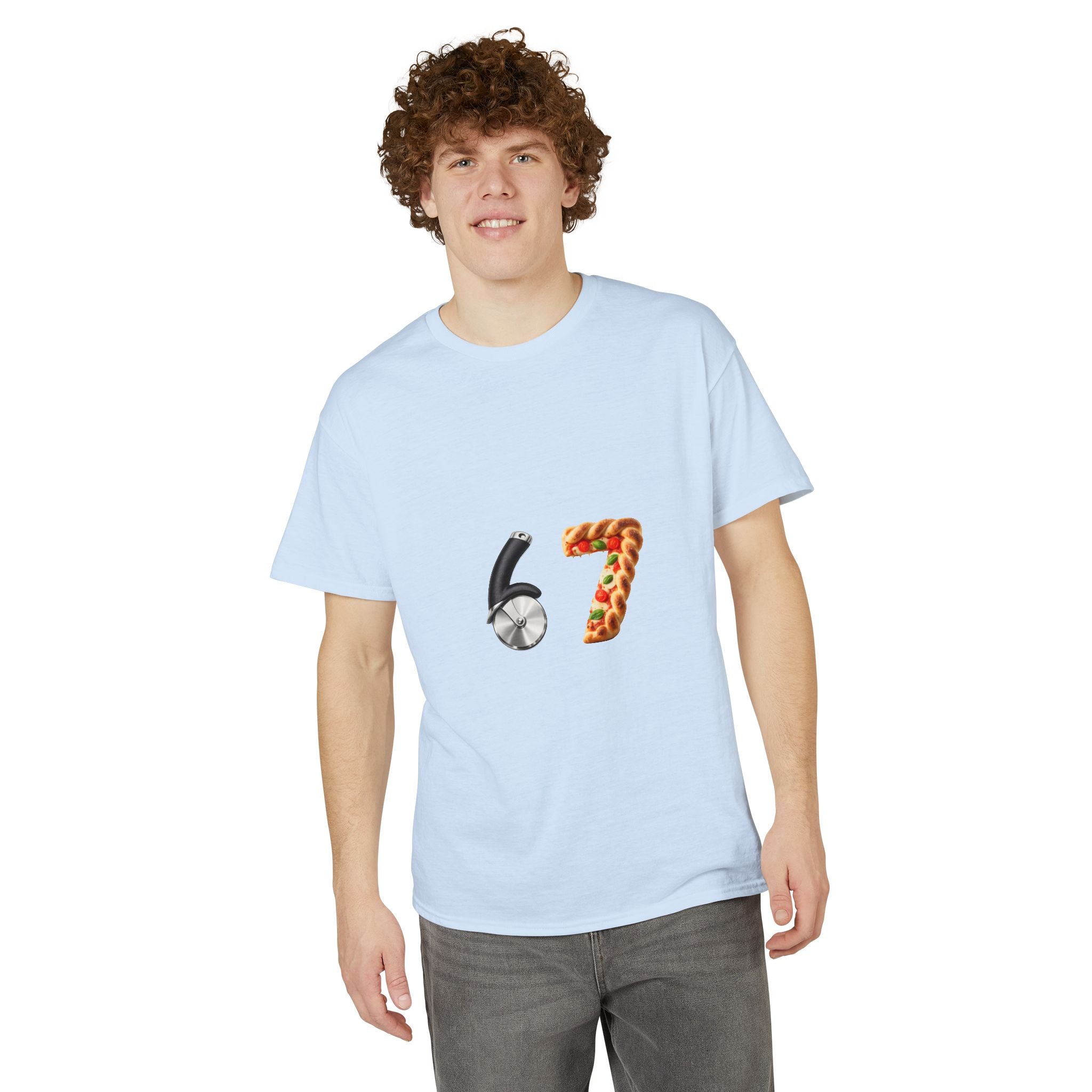 67 Pizza Slice & Wheel Graphic T-Shirt