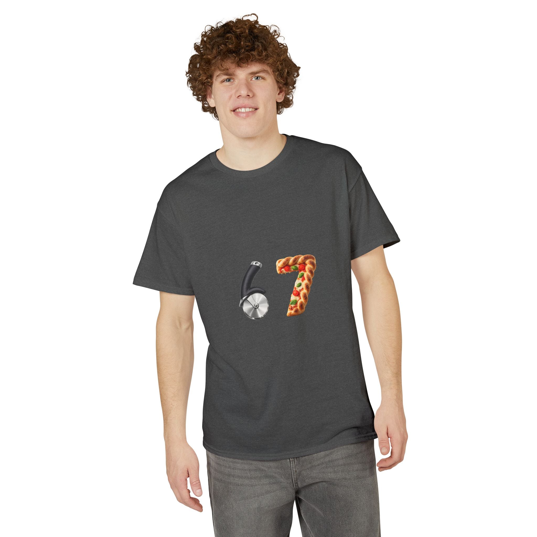 67 Pizza Slice & Wheel Graphic T-Shirt