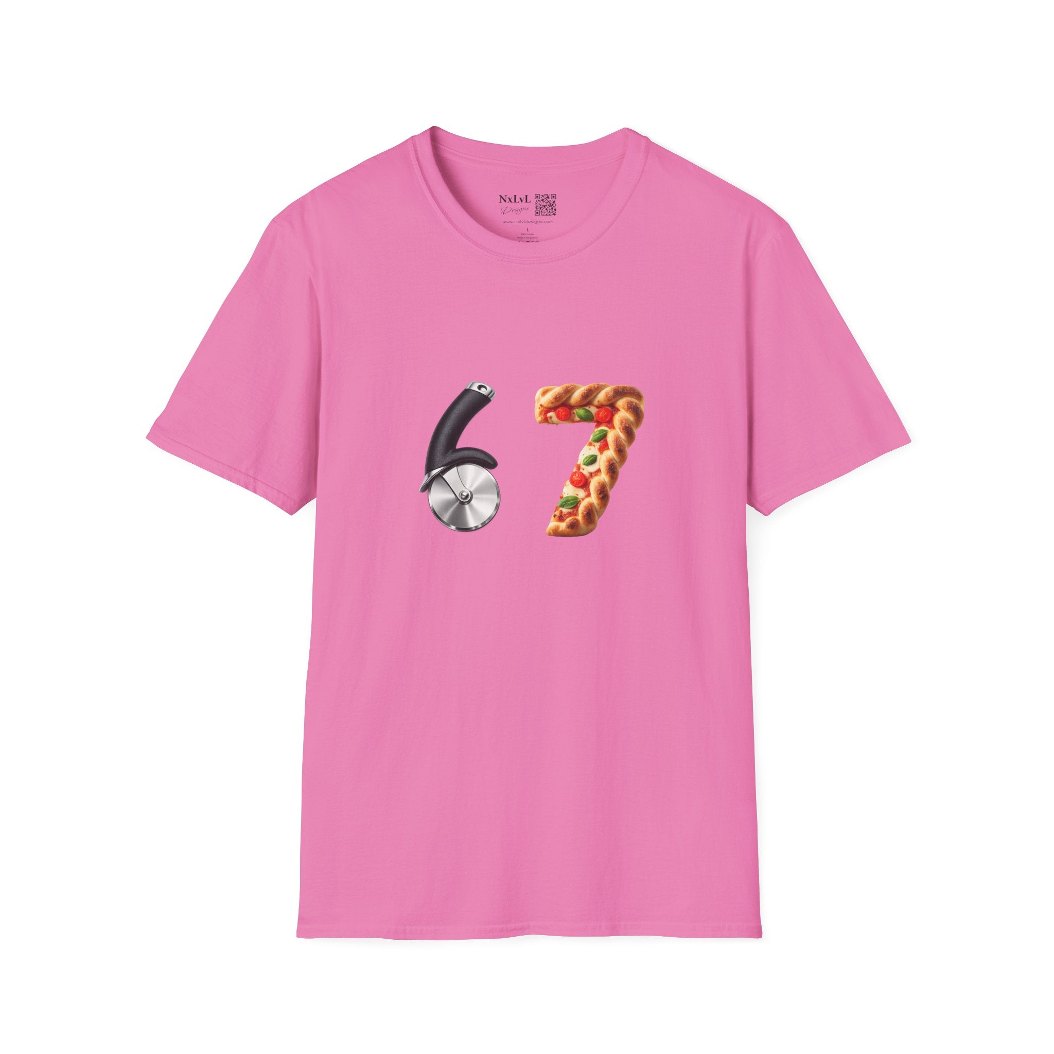 Pizza & Pizza Cutter '67' T-Shirt — Funny Pizza Lover Graphic Tee