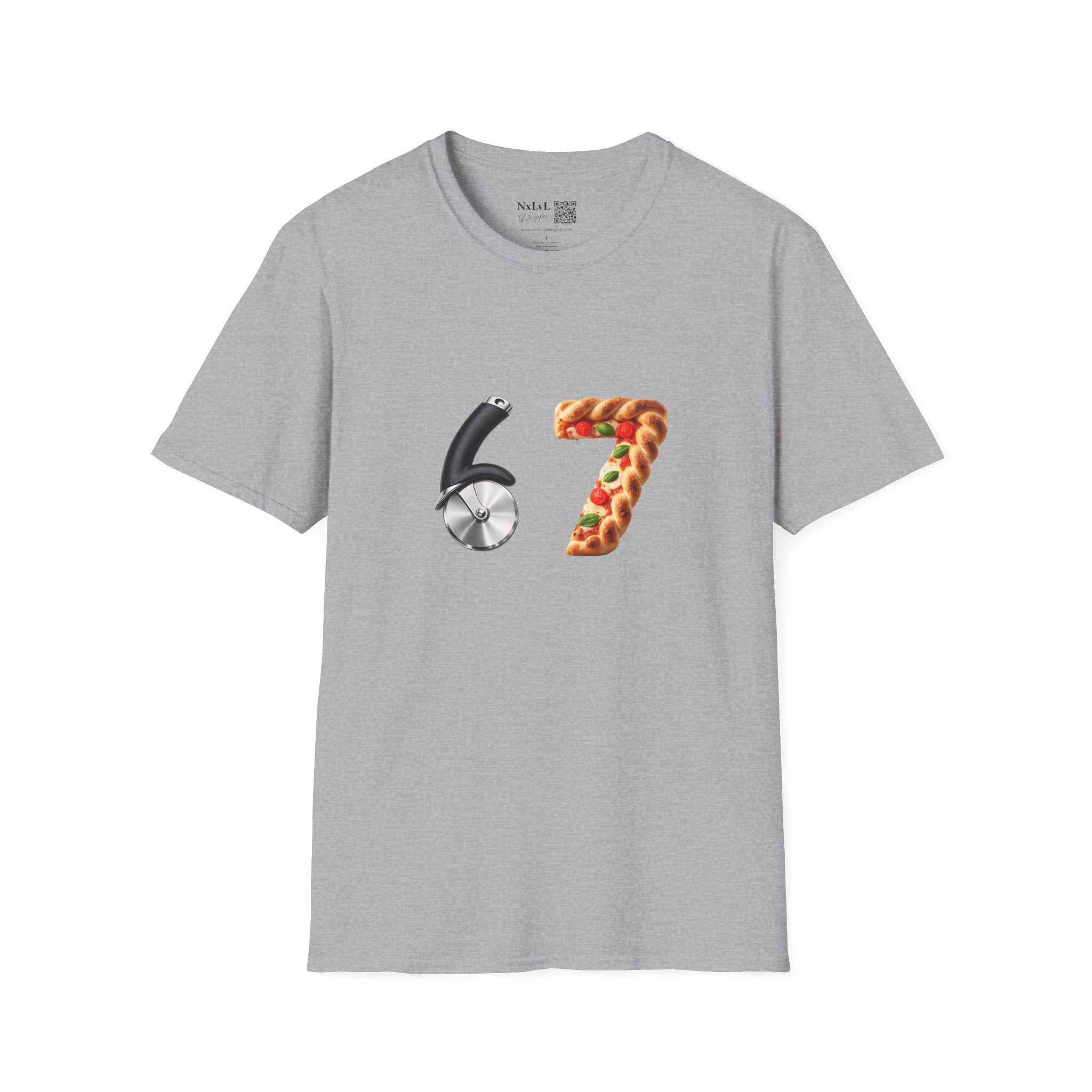 Pizza & Pizza Cutter '67' T-Shirt — Funny Pizza Lover Graphic Tee