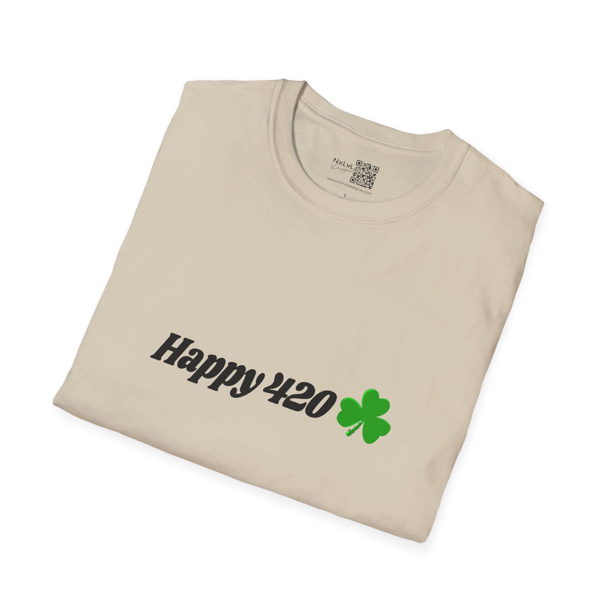 Happy 420 Irish Pride Unisex Softstyle Gildan64000 T-Shirt