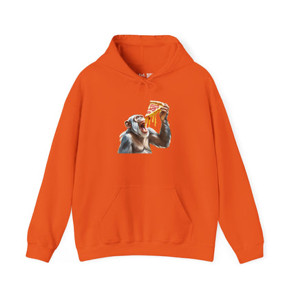 Chimp Eating A Slice of Roni Pizza Hoodie