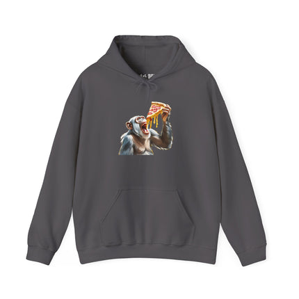 Chimp Eating A Slice of Roni Pizza Hoodie